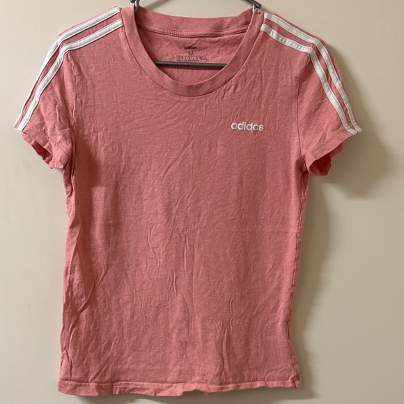 Adidas Coral Tee with White Accents - Picture 1 of 3